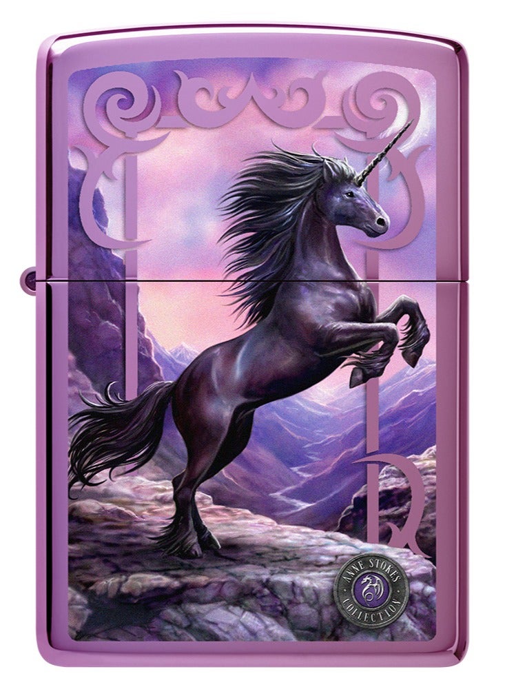 Zippo ولاعة أن ستوكز كولكشن عالية اللمعان بنفسجي مقاومة للرياح Ci406565 24747 - Image 2