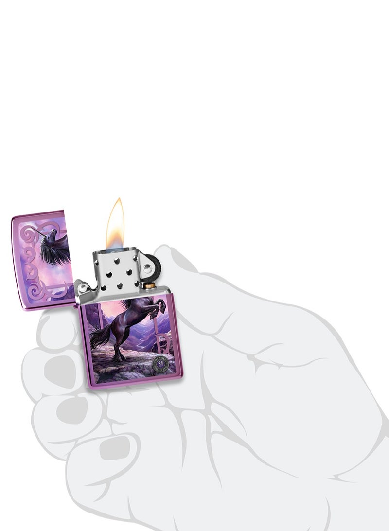 Zippo ولاعة أن ستوكز كولكشن عالية اللمعان بنفسجي مقاومة للرياح Ci406565 24747 - Image 5