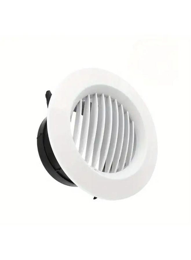 أغطية فتحات التهوية والشبكات البلاستيكية البيضاء متعددة الأشكال (دائرية ومربعة) للأنابيب والجدران والأسقف - Image 1