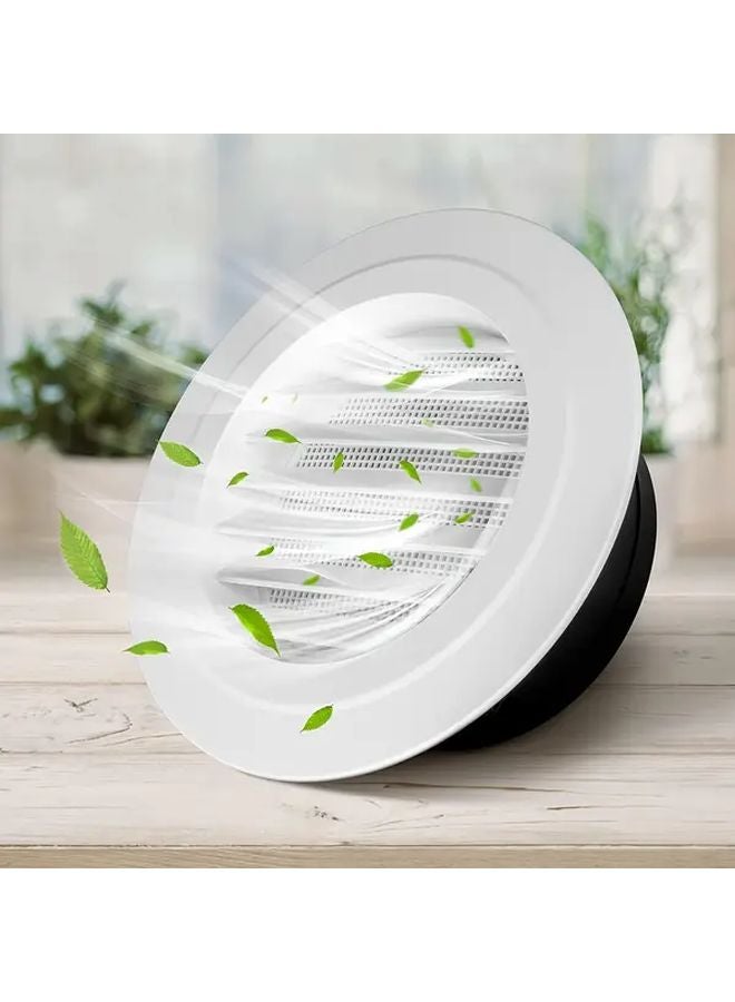 أغطية فتحات التهوية والشبكات البلاستيكية البيضاء متعددة الأشكال (دائرية ومربعة) للأنابيب والجدران والأسقف - Image 2