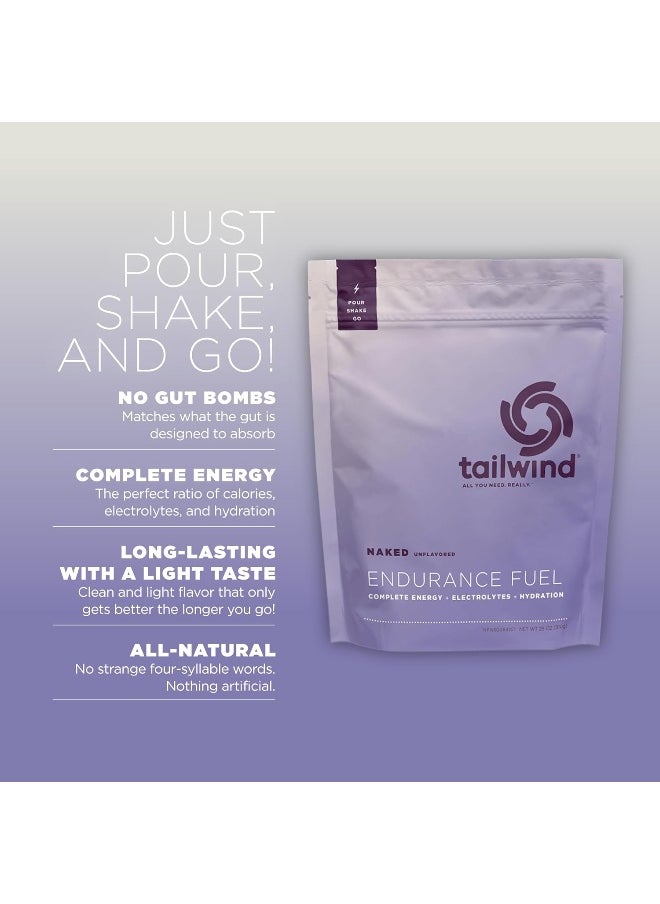 Tailwind Nutrition Endurance Fuel, Sports Drink Powder Mix With Electrolytes, Non-Gmo, Free Of Soy, Dairy, And Gluten, Vegan, Naked Unflavored, 30 Servings  - Image 2