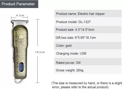 DALING Men Dl-1327 Digital Display Professional Cordless Hair Clippers Electric Hair Trimmer 90 Min Runtime 4 Length Settings - Image 5