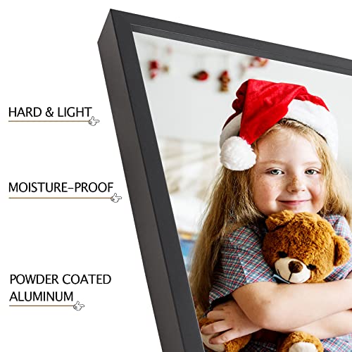 Podronale 20x28 Inch Poster Frame, Plexiglass, Set of 2, Black Snap Frames, Front-loading Frame, Coating Aluminum Profile, Display Horizontally & Vertically - Image 4