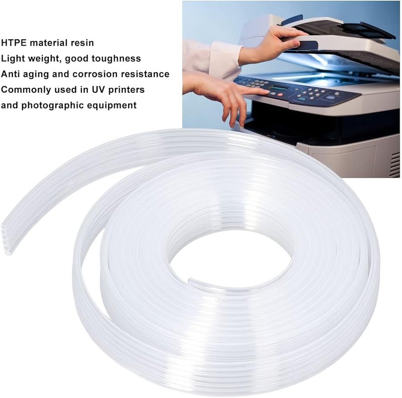 Transparent 6 Lines Printer Ink Pipe HTPE Resin Flexible Anti Aging Tube Replacement - Image 4