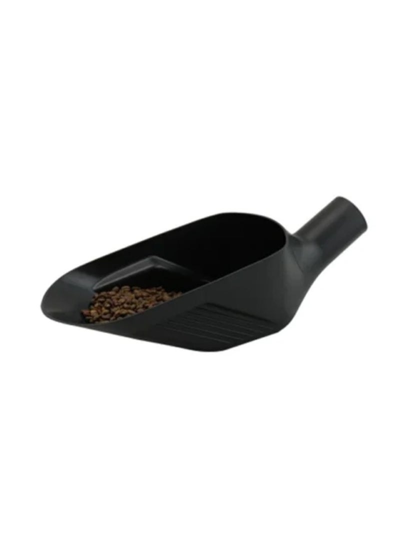 Rhino Coffee Gear Coffee Bean Scoop with Funnel, for Weighing & Pouring Beans, Plastic Material with 1kg Capacity - Black  - Image 1