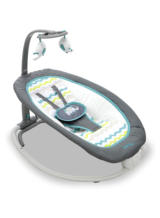 asalvo Baby Bouncer Fold - Birds Aqua - Image 4