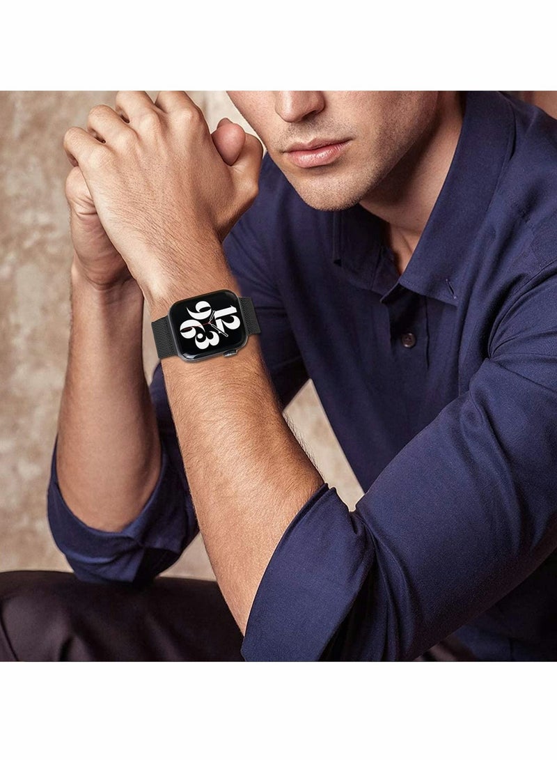 Excefore Compatible for Apple Watch Band, Adjustable Stainless Steel Magnetic Absorption Strap Strap Replacement for 42mm 44mm 45mm for iWatch Series SE 9/8/7/6/5/4/3/2/1 - Image 3