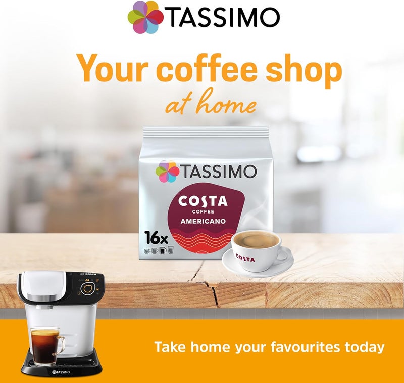 TASSIMO Costa Americano Coffee Pods - 16 T DISCs (Pack of 5, Total 80 T DISCs) - Image 2