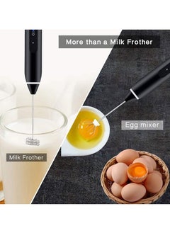 Generic Nescafe Egg Beater 2 in 1 - USB Rechargeable Electric Foamer - 3-Hand Coffee Milk Frother - Nescafe Latte Cappuccino Mixer with 2 Stainless Steel Whisks - Egg Body Beater and Mini Drink Mixer for Milkshake, Hot Chocolate, Frappe, Egg Mix - Nescafe Beater (Comes in Fixed Color Unspecified)  - Image 2
