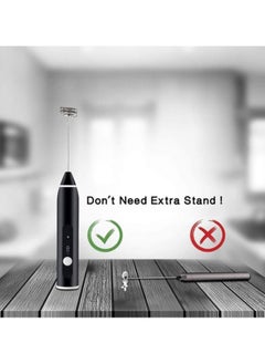 Generic Nescafe Egg Beater 2 in 1 - USB Rechargeable Electric Foamer - 3-Hand Coffee Milk Frother - Nescafe Latte Cappuccino Mixer with 2 Stainless Steel Whisks - Egg Body Beater and Mini Drink Mixer for Milkshake, Hot Chocolate, Frappe, Egg Mix - Nescafe Beater (Comes in Fixed Color Unspecified)  - Image 3