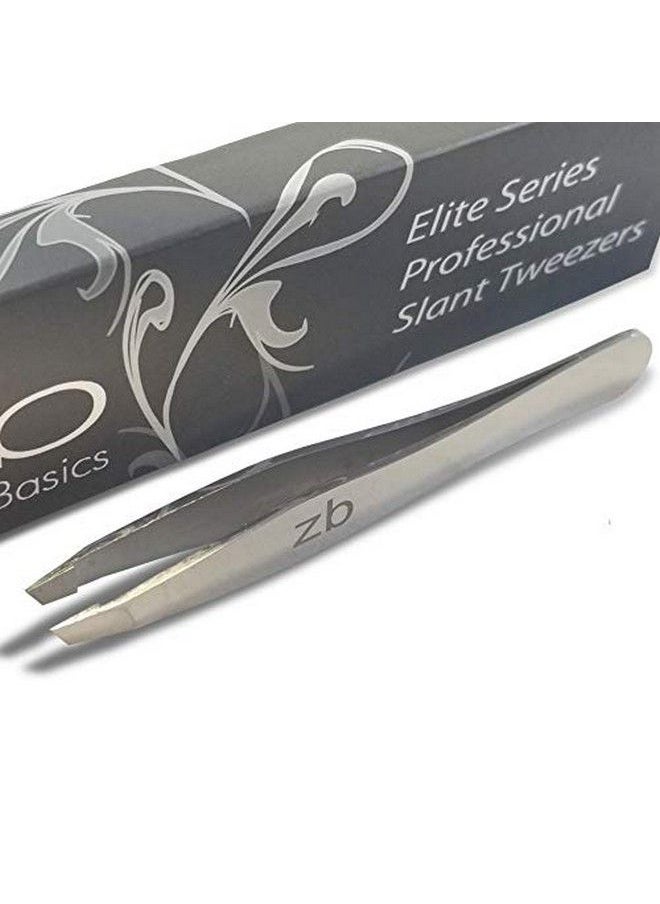 Zizzili Basics - Elite Series Slant Tweezers Surgical Grade Stainless Steel For Professionals (Mirror Polish) - Image 1