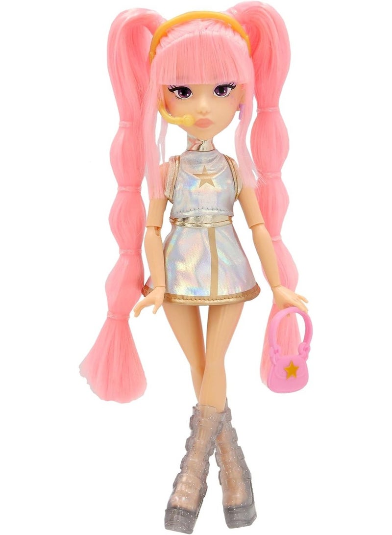 KPop Idol Fashion Doll Yuni, Lead Vocalist And Visual, Soft Pink Braided Hair And Luminous Moonlight Look, Includes 3 Themed Accessories That Complete Her Appearance, 3 Years+ - Image 2