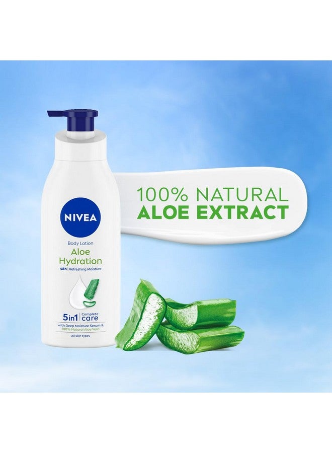 Nivea Aloe Hydration Body Lotion 400 Ml | 48 H Moisturization | Refreshing Hydration | Non Sticky Feel | With Goodness Of Aloe Vera For Instant Hydration In Summer | For Men & Women - Image 2