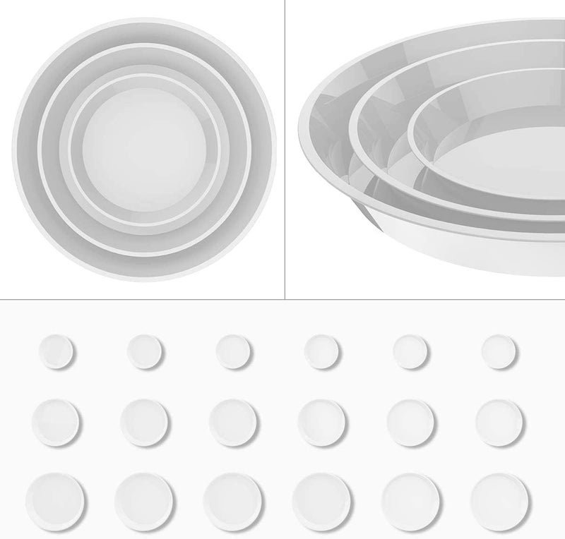 UPMCT 6 Pack Plant Saucer, 4 6 8 10 12 Inch Heavy Duty Plastic Flower Pot Water Catcher Tray Round Drip Pallets for Indoors and Outdoor Planter Container Accessories (8 Inch, White) - Image 5