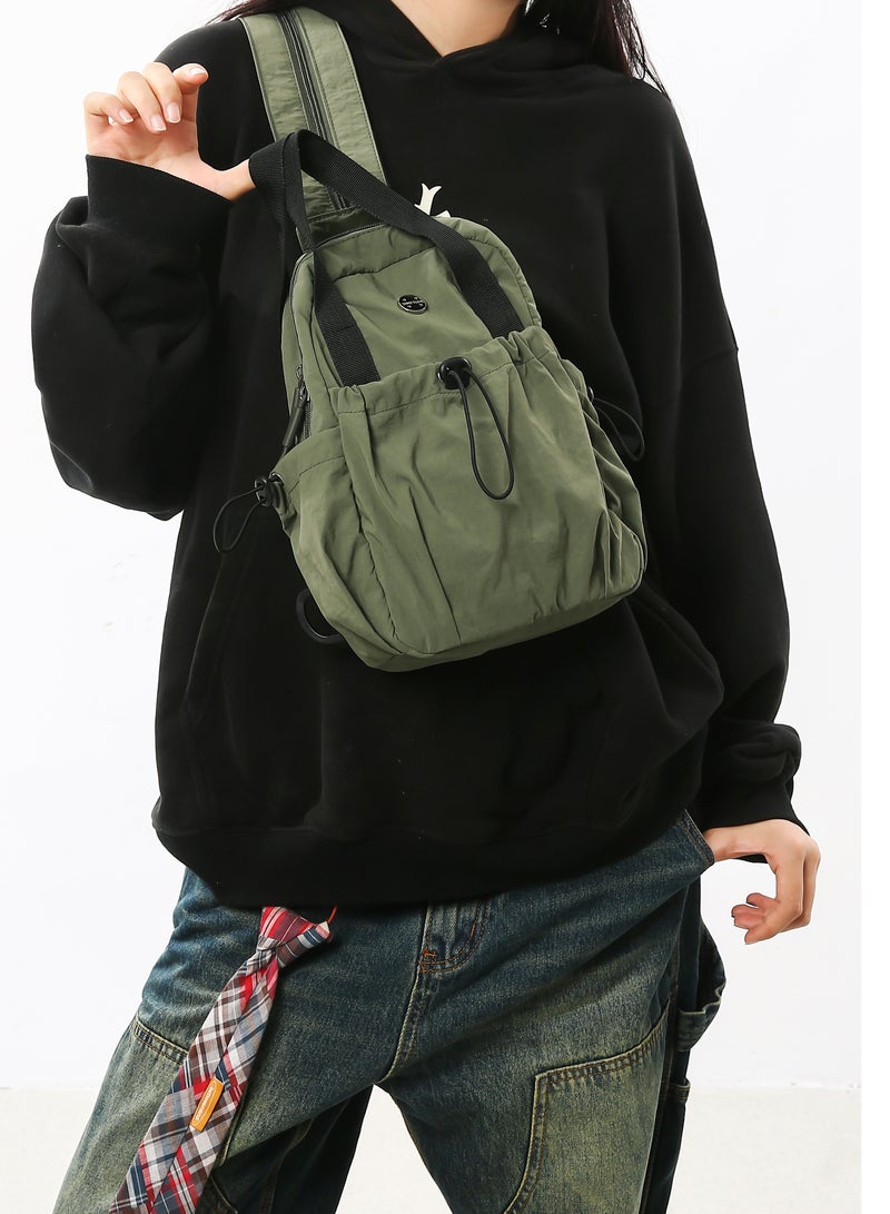 lebonaer Lightweight waterproof drawstring multifunctional women's bag Puff series chest bag backpack can be carried across the body or by hand - Image 4