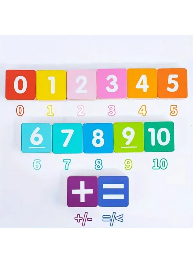 Finger Mathematics Teaching Counting Board With 13 Digit Blocks 10 Cards 2 Bases 1 Stand For Math Operations - Image 5
