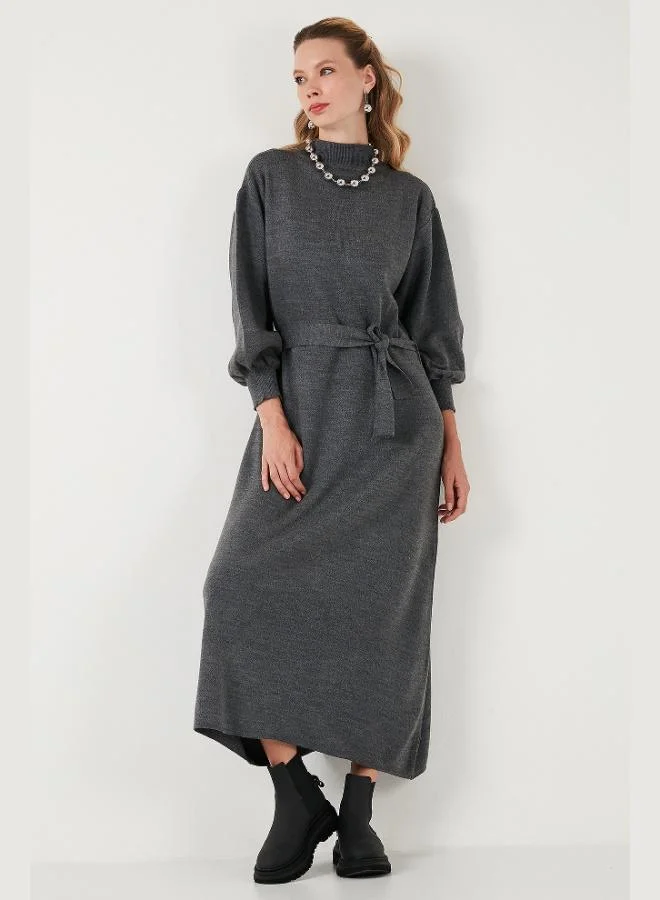 Lela Lela Modest Relaxed Fit Crew Neck Knit Dress Women's Dress 4616198