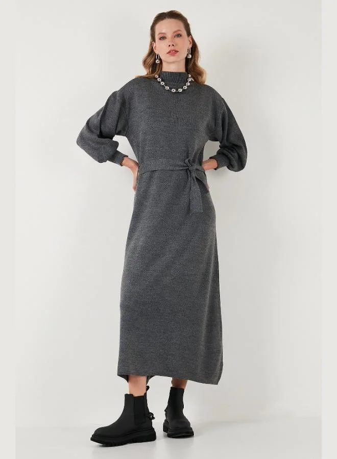 Lela Lela Modest Relaxed Fit Crew Neck Knit Dress Women's Dress 4616198