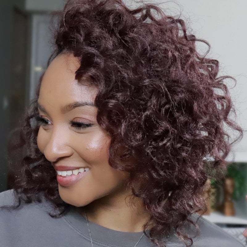 ToyoTree Ocean Wave Crochet Hair  9 Inch 8 Packs Wine Red Short Curly Deep Wave Crochet Hair Synthetic Ocean Wave Braiding Hair Extensions 9 Inch99J8P