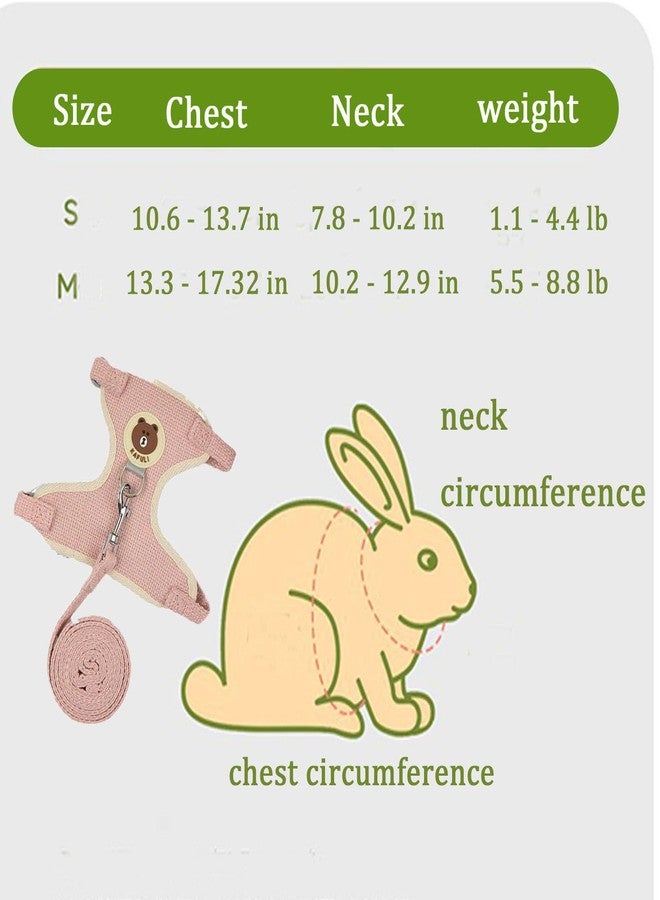 WEWAYKGJ Rabbit Harness and Leash Set 2 Pieces Adjustable Bunny Harness Leash Ferret Harness Guinea Pig Harness Ferret Leash for Small Pets Walking Outdoor (Blue, Small) - Image 2