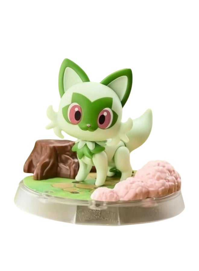 Blokees Pokémon Sprigatito Figure Model Kit | Prologue of Adventure Series Classic Edition CV-S | 3D Buildable Action Figure with Diorama Display Stand | Official Pokémon Merchandise Gift for Kids & Collectors - Image 2