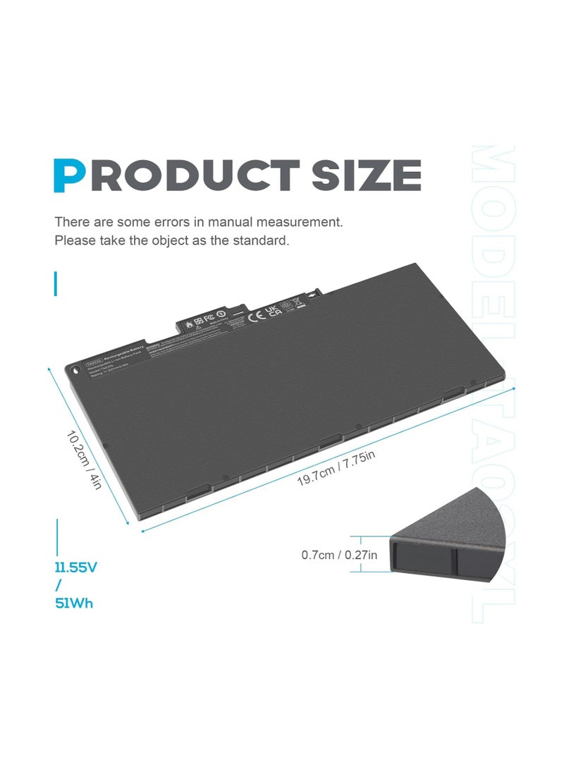 Laptop Battery 11.55V 51Wh for HP EliteBook G2 G3 G4 Series – Compatible with TA03XL, 854047-1C1 – Includes Crowbar & Phillips Screwdriver - Image 2