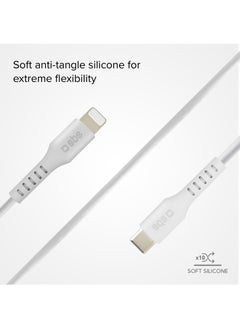 SBS Cable for charging and data transfer with USB-C - Lightning connectors, 1 M long suitable for iPhone, iPad, iPod  - Image 4
