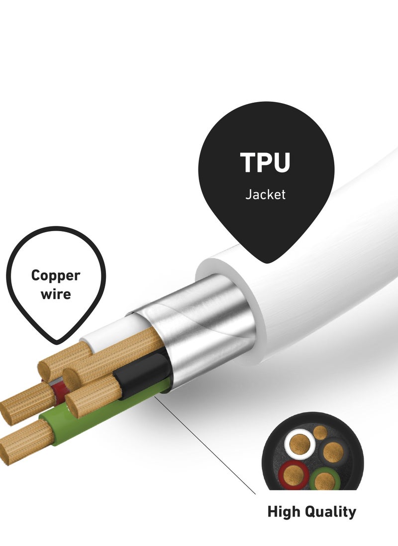 SBS - Cable for charging and data transfer with USB-C - Lightning connectors, 1 M long suitable for iPhone, iPad, iPod - Image 1