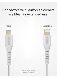 Cable for charging and data transfer with USB-C - Lightning connectors, 1 M long suitable for iPhone, iPad, iPod - pzsku/Z4C8537E15FD75056E423Z/45/_/1685001039/d55c93d6-15ce-472a-a9f1-2dc4a863e2bc