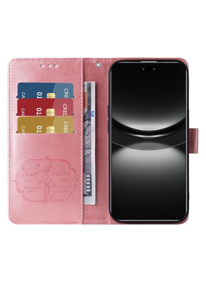 S-TOP Case For Huawei nova 13 / nova 12 Embossed Butterfly Flowers Leather Phone Case - Image 4