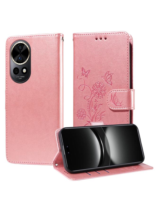S-TOP Case For Huawei nova 13 / nova 12 Embossed Butterfly Flowers Leather Phone Case - Image 1