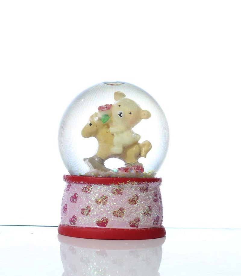 Lilone Lilone Valentine Special Teddy On Horse Glass Little Dome Gift for Anniversary Girlfriend Boyfriend Husband and Wife Size 3 Inch - Image 1