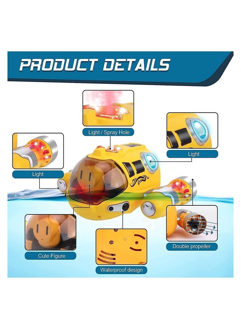 Y&D RC Boat for Kids, Remote Control Boys Girls Ages 8-12, Dual Propeller Power 2.4ghz Waterproof Boat, with Spray Gasboat and Led Lights, Water Toy Swimming Pool Lakes - Image 4
