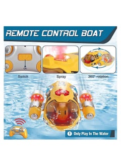 Y&D RC Boat for Kids, Remote Control Boys Girls Ages 8-12, Dual Propeller Power 2.4ghz Waterproof Boat, with Spray Gasboat and Led Lights, Water Toy Swimming Pool Lakes  - Image 5