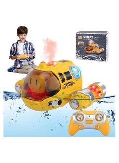 Y&D RC Boat for Kids, Remote Control Boys Girls Ages 8-12, Dual Propeller Power 2.4ghz Waterproof Boat, with Spray Gasboat and Led Lights, Water Toy Swimming Pool Lakes  - Image 2