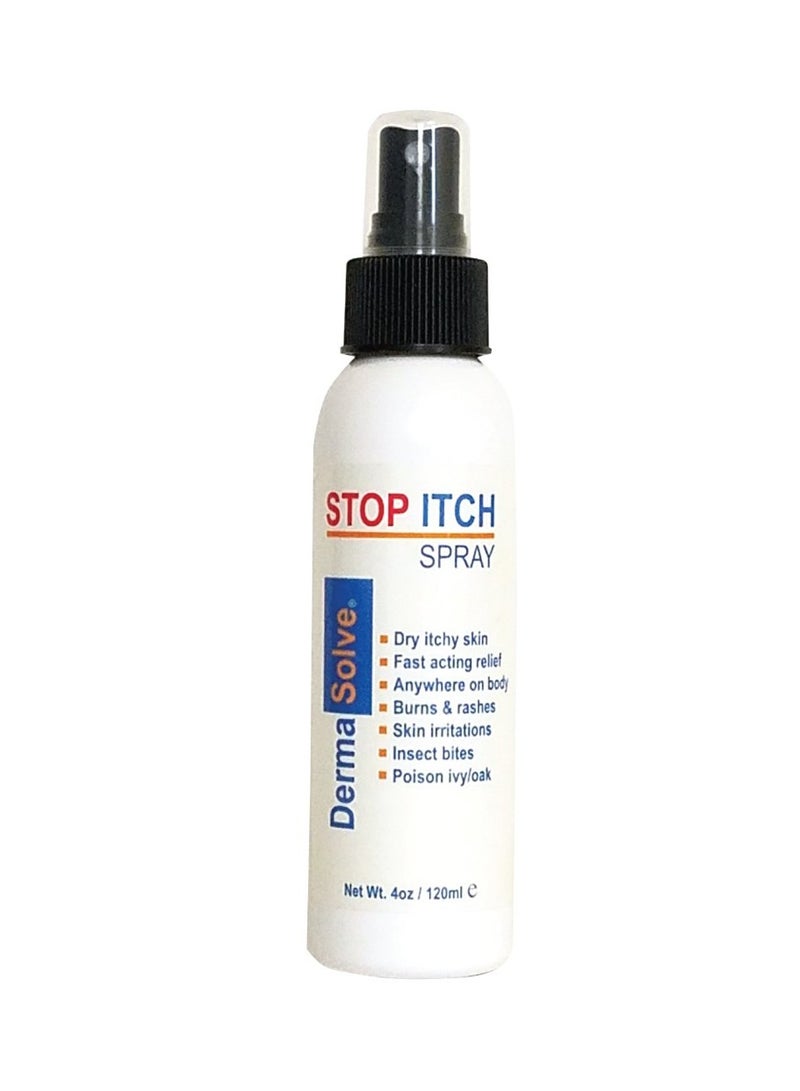 Dermasolve Stop Itch Spray with 100% Organic Neem Oil, Scalp and Body Psoriasis Relief, Dry Skin, Bites, Sunburn, Burns and Rashes