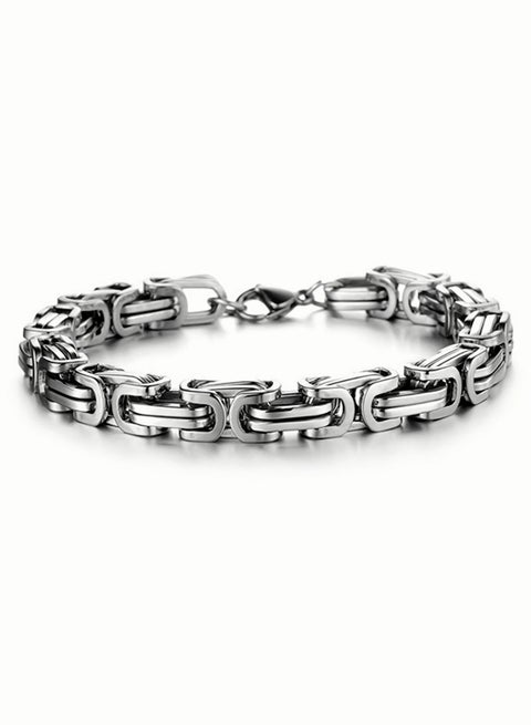 سوار رجالي عصري من الفولاذ التيتانيوم - مزيج مثالي بين الكلاسيكية والمعاصرة - مقاس 19 سم (7.48 بوصة)