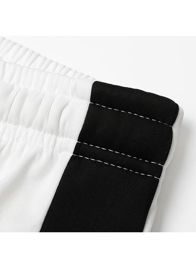 Ncaa American Style Button-side Letter Print Loose Straight-leg High Street Sports Outdoor Casual Pants White S - Image 5