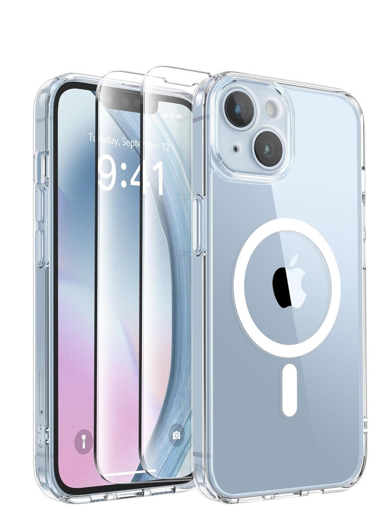 Clear Case for iPhone 13/14 with MagSafe, Slim & Military-Grade Protection, Shockproof Phone Cover for iPhone, Durable Build - Image 1