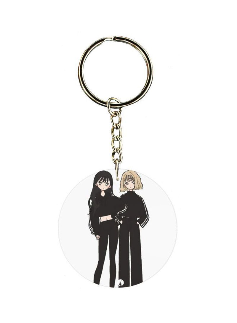 Girl Printed Keychain