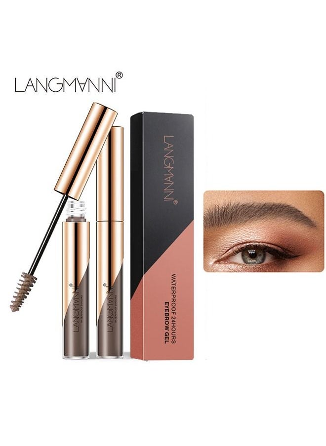 Eyebrow Gel Mascara Eye Brow Fill In Sparse Volumizing Enhance Brush Tamp Tinted Coloring Waterproof Long Lasting Light Grey