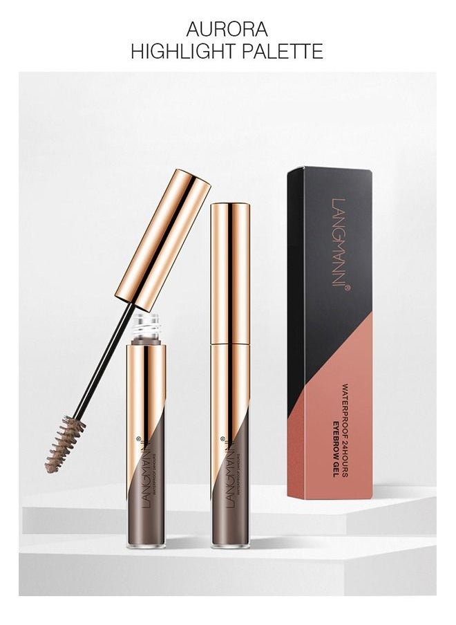 Eyebrow Gel Mascara Eye Brow Fill In Sparse Volumizing Enhance Brush Tamp Tinted Coloring Waterproof Long Lasting Light Grey