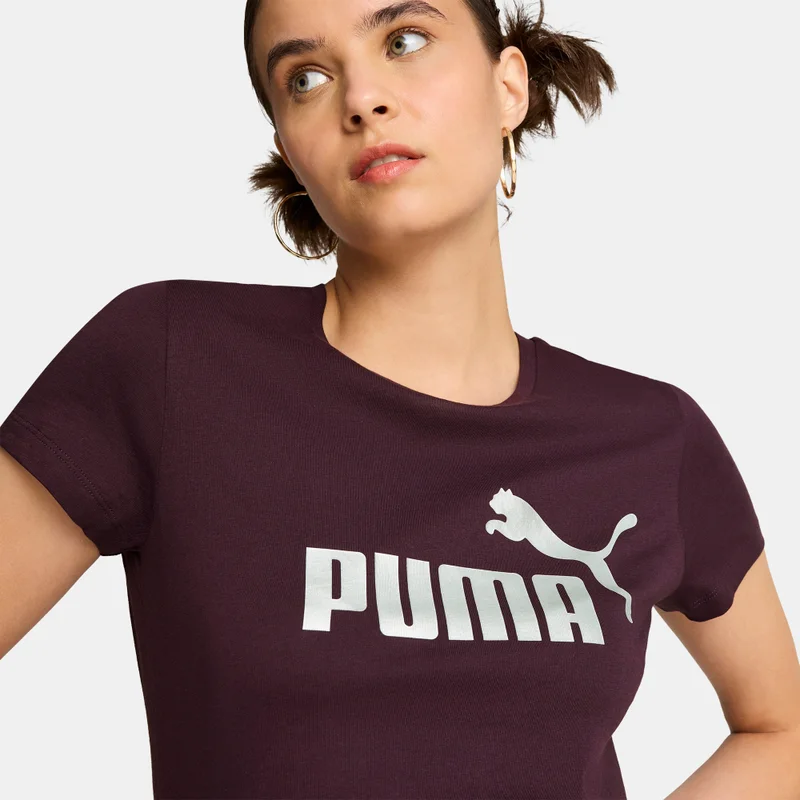 PUMA Women's Essentials+ Metallic Logo T-Shirt