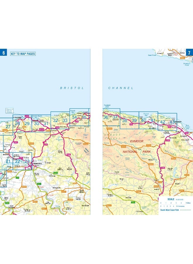 null - South West Coast Path National Trail Official Map North Devon and Somerset: with Ordnance Survey mapping - Image 1