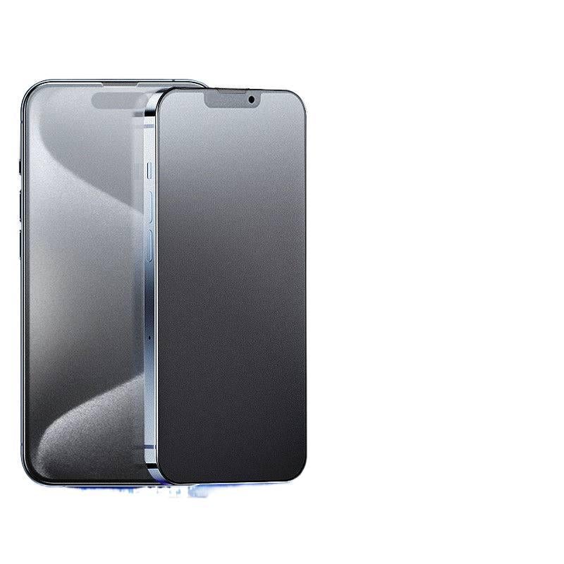 SK غطاء هاتف بGlass لـ iPhone 12 مع ماتي ومقاومة لبصمات الأصابع مع مقاوم للصدمات مع حماية من السقوط مع حماية الخصوصية باللون Frosted - Image 2