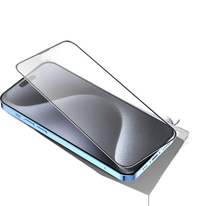 SK غطاء هاتف بGlass لـ iPhone 12 مع ماتي ومقاومة لبصمات الأصابع مع مقاوم للصدمات مع حماية من السقوط مع حماية الخصوصية باللون Frosted - Image 1