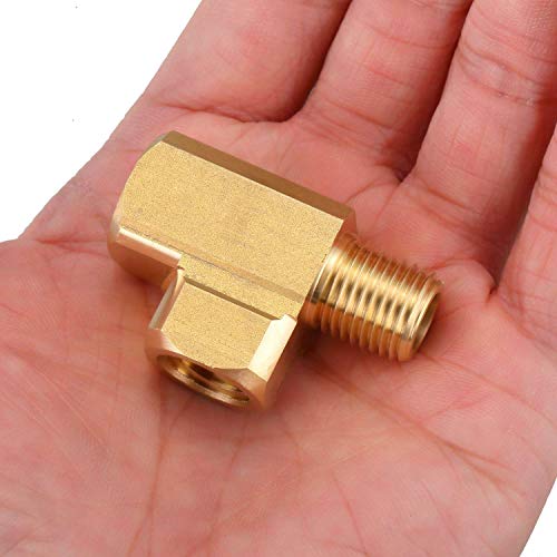 Litorange 1 PCS Metals Brass Pipe Fitting Barstock Male Branch Tee T Adapter 1/2" NPT Female x 1/2" NPT Male x 1/2" NPT Female - Image 2