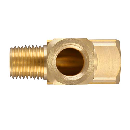 Litorange 1 PCS Metals Brass Pipe Fitting Barstock Male Branch Tee T Adapter 1/2" NPT Female x 1/2" NPT Male x 1/2" NPT Female - Image 3