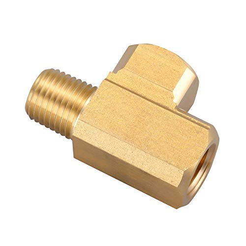 Litorange 1 PCS Metals Brass Pipe Fitting Barstock Male Branch Tee T Adapter 1/2" NPT Female x 1/2" NPT Male x 1/2" NPT Female - Image 5