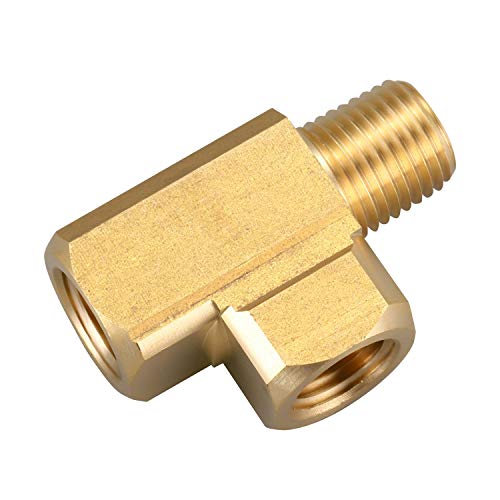 Litorange 1 PCS Metals Brass Pipe Fitting Barstock Male Branch Tee T Adapter 1/2" NPT Female x 1/2" NPT Male x 1/2" NPT Female - Image 4